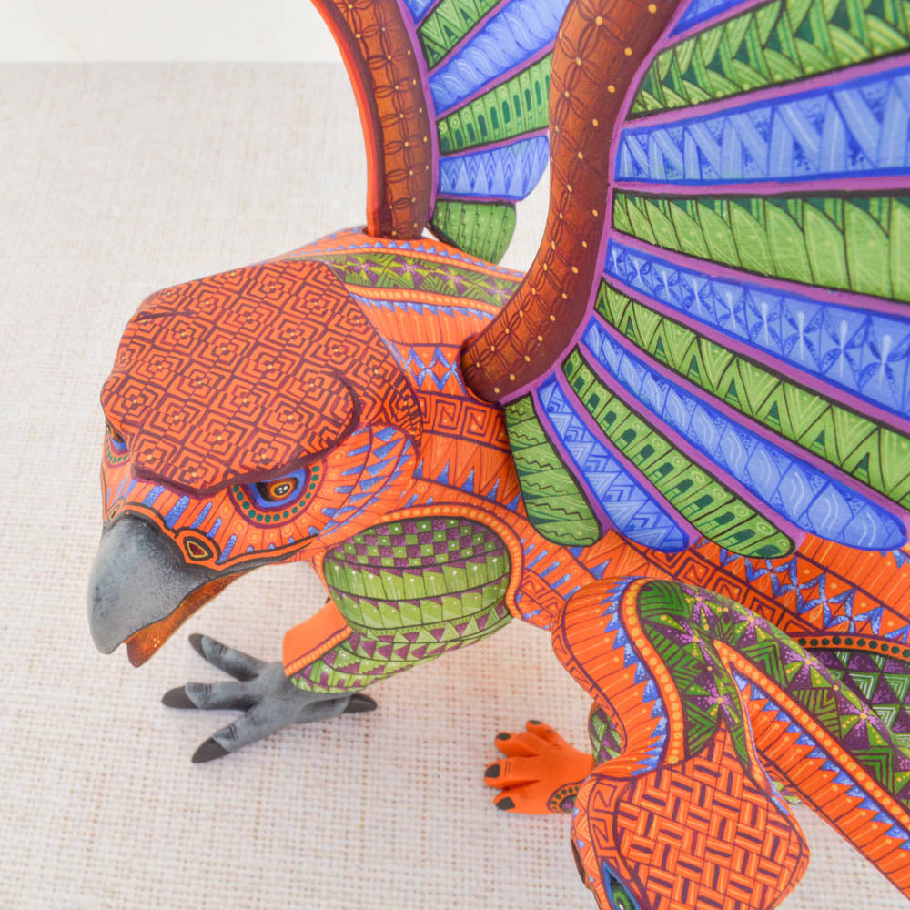 Jaguar Eagle snake Alebrije Oaxacan Wood Carving