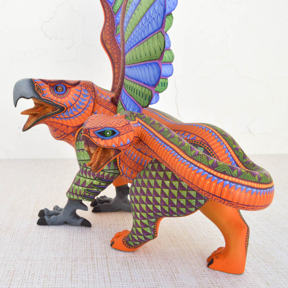 Fusion Jaguar Eagle snake Alebrije Oaxacan Wood Carving