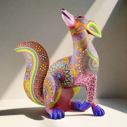 Coyote Alebrije Oaxacan Wood Carving