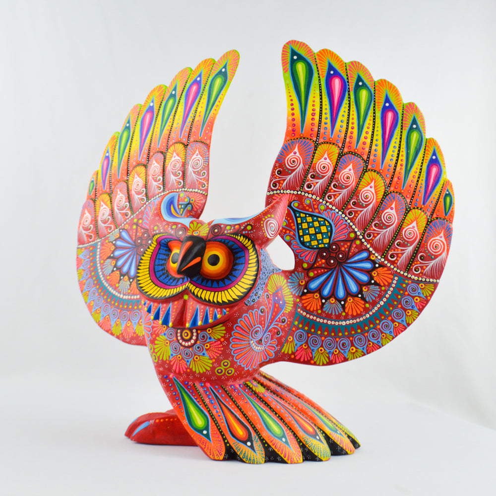 Owl Alebrije Oaxacan Wood Carving - magiamexica.com
