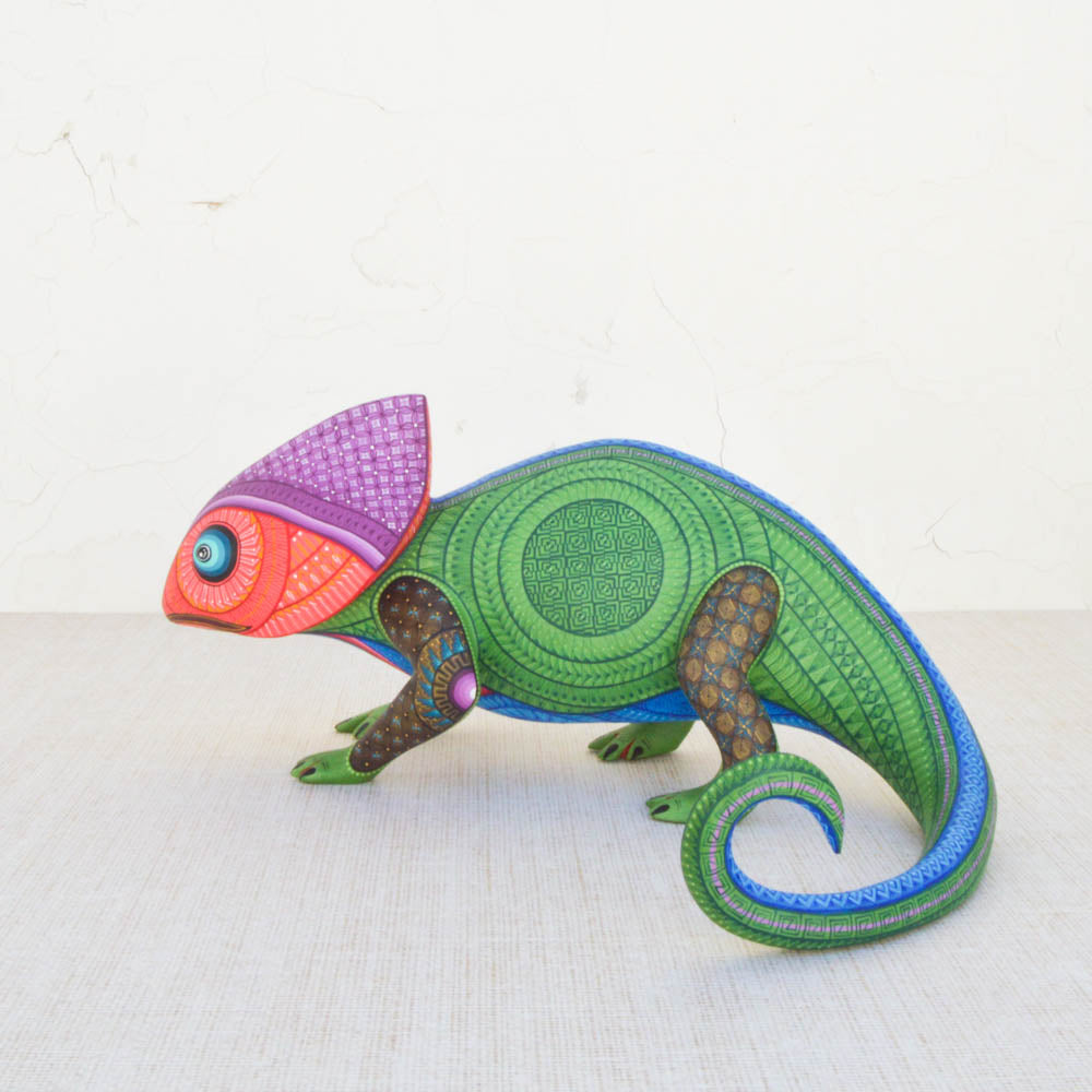 Chameleon Alebrije Oaxacan Wood Carving