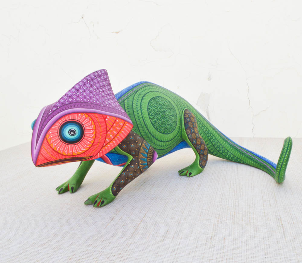 Chameleon Alebrije Oaxacan Wood Carving