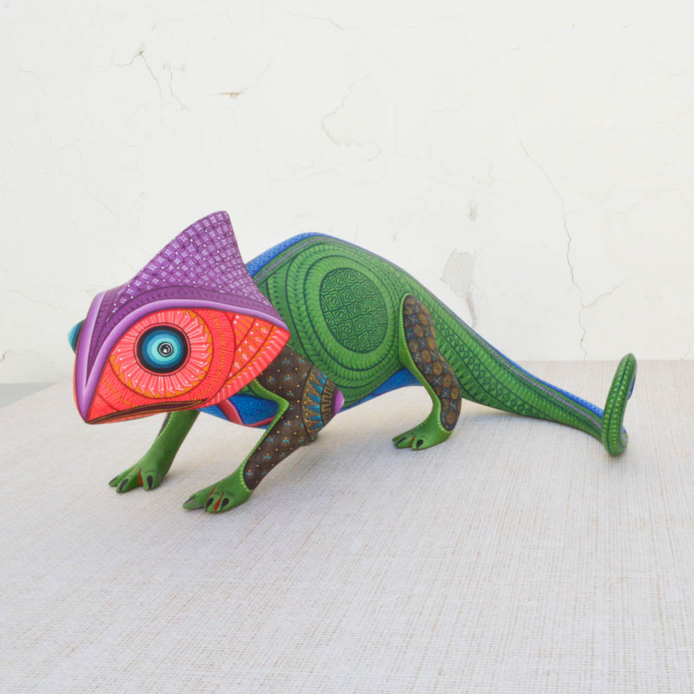 Chameleon Alebrije Oaxacan Wood Carving