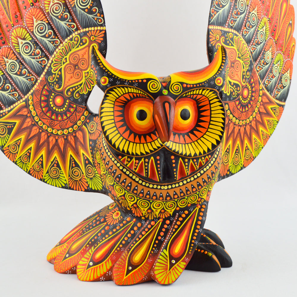 Owl Alebrije Oaxacan Wood Carving - magiamexica.com