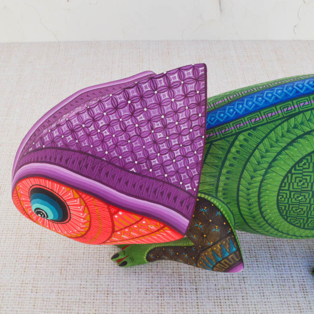 Chameleon Alebrije Oaxacan Wood Carving