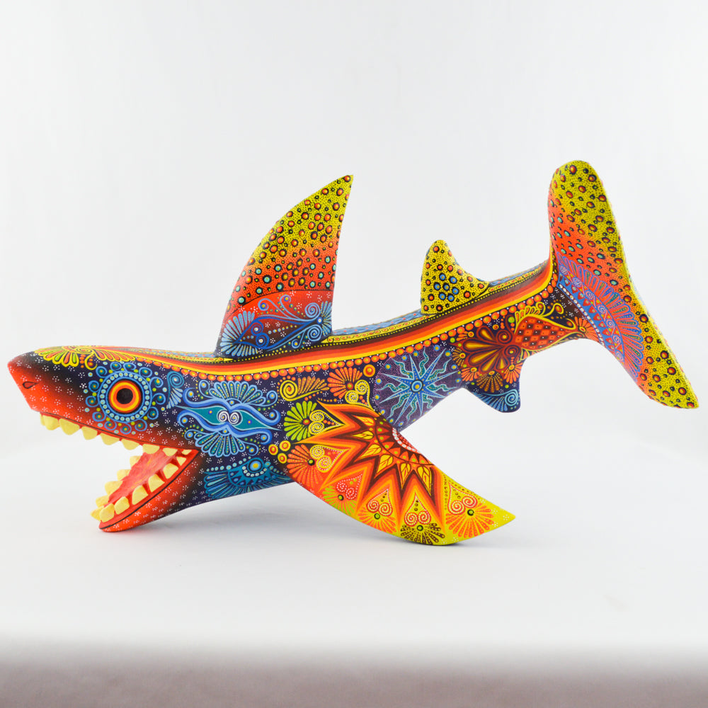 Shark Alebrije Oaxacan Wood Carving - magiamexica.com