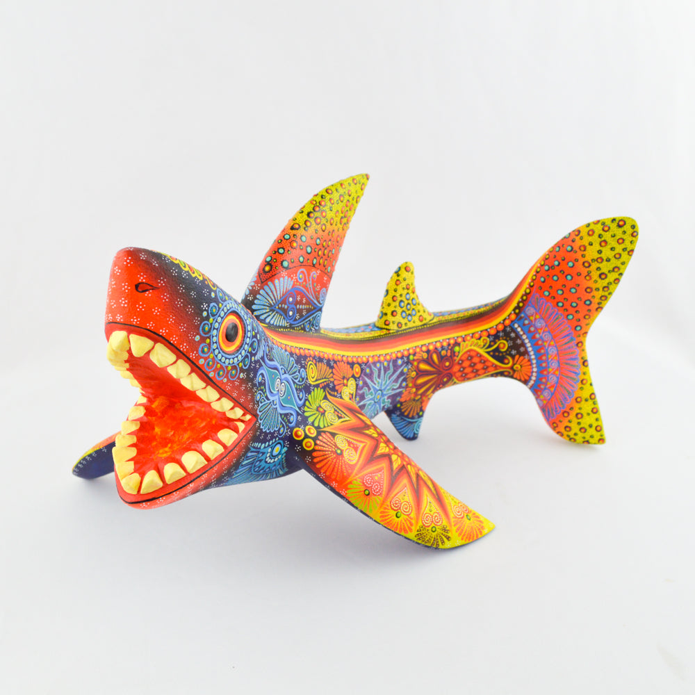Shark Alebrije Oaxacan Wood Carving - magiamexica.com