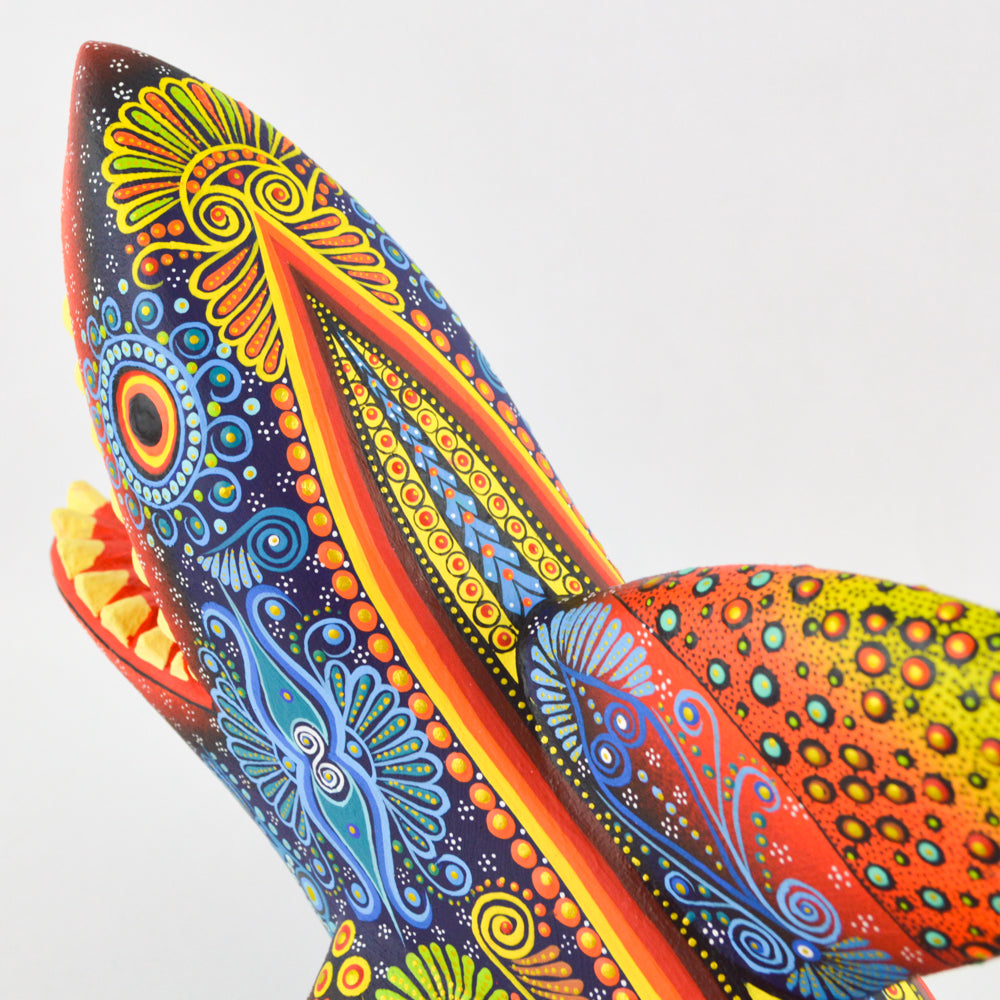 Shark Alebrije Oaxacan Wood Carving - magiamexica.com