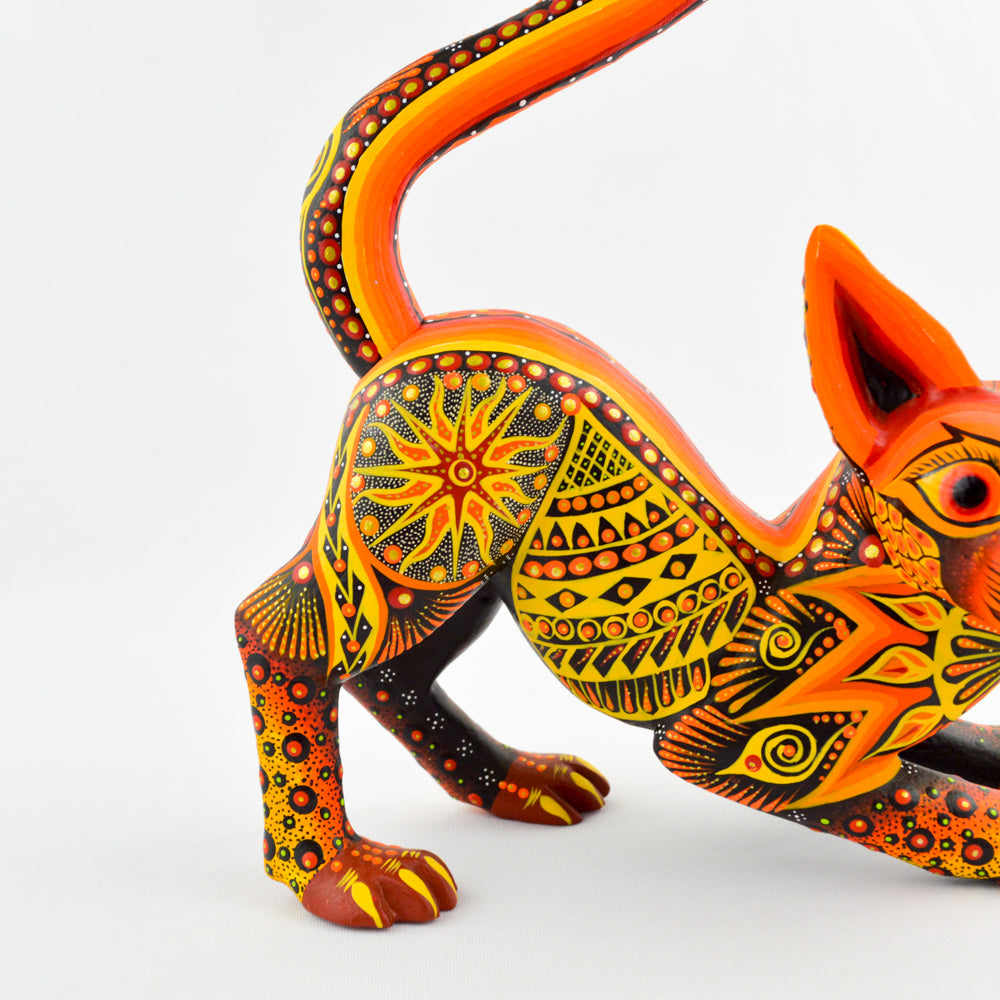 Cat Alebrije Oaxacan Wood Carving - magiamexica.com