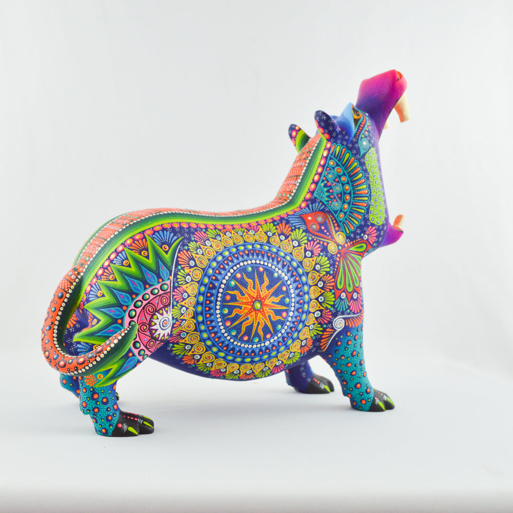 Hippo Alebrije Oaxacan Wood Carving - magiamexica.com