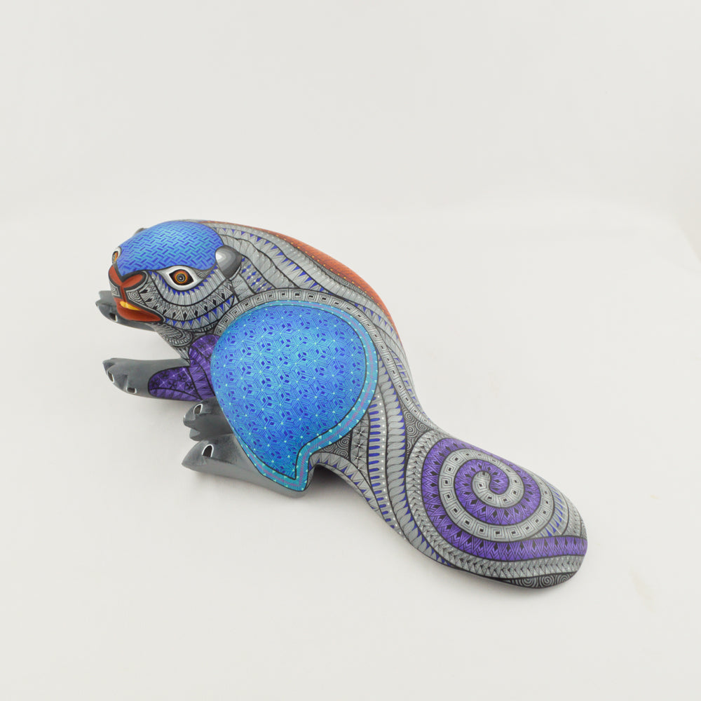 Beaver Alebrije Oaxacan Wood Carving - magiamexica.com