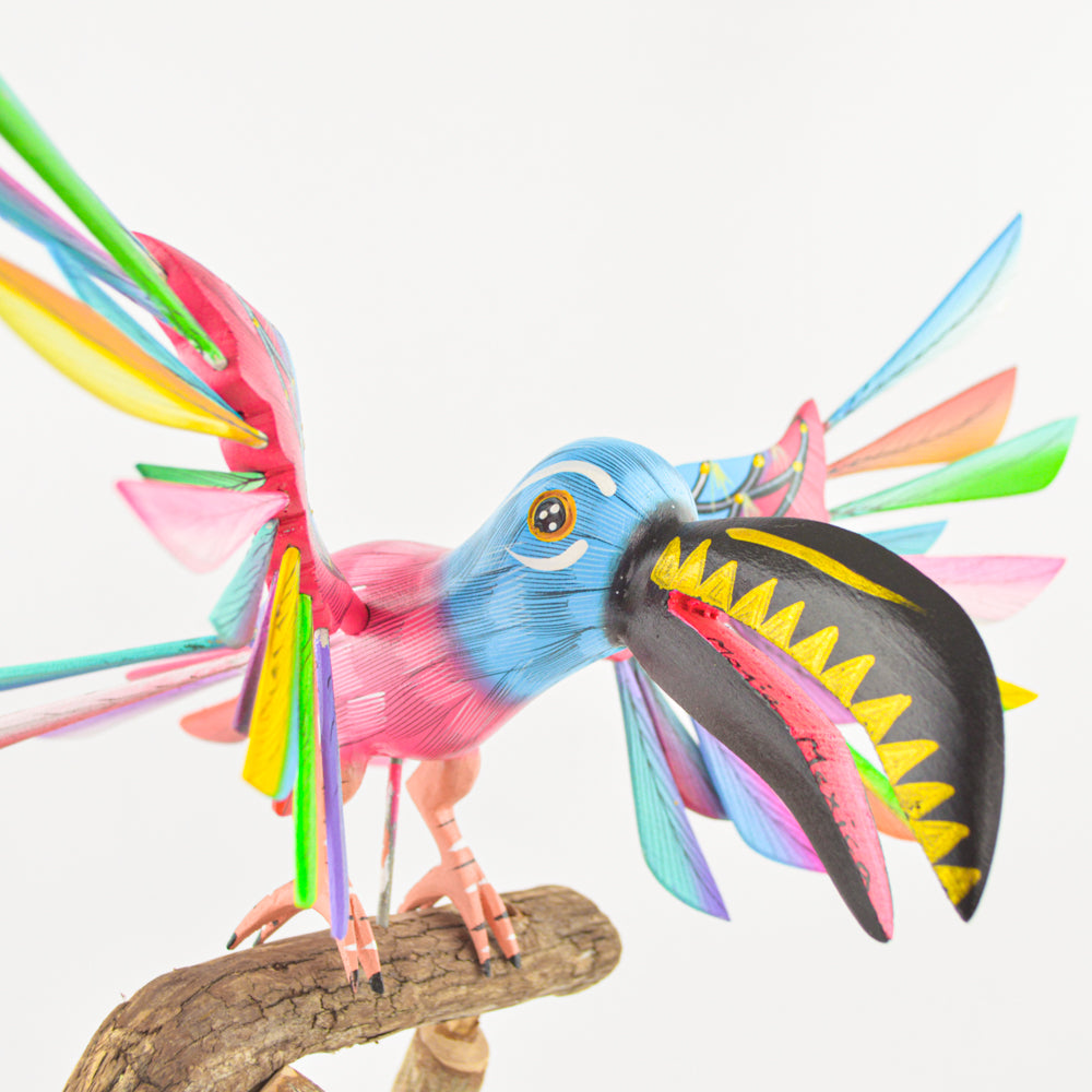 Alebrije Toucan Oaxacan Wood Carving - magiamexica.com