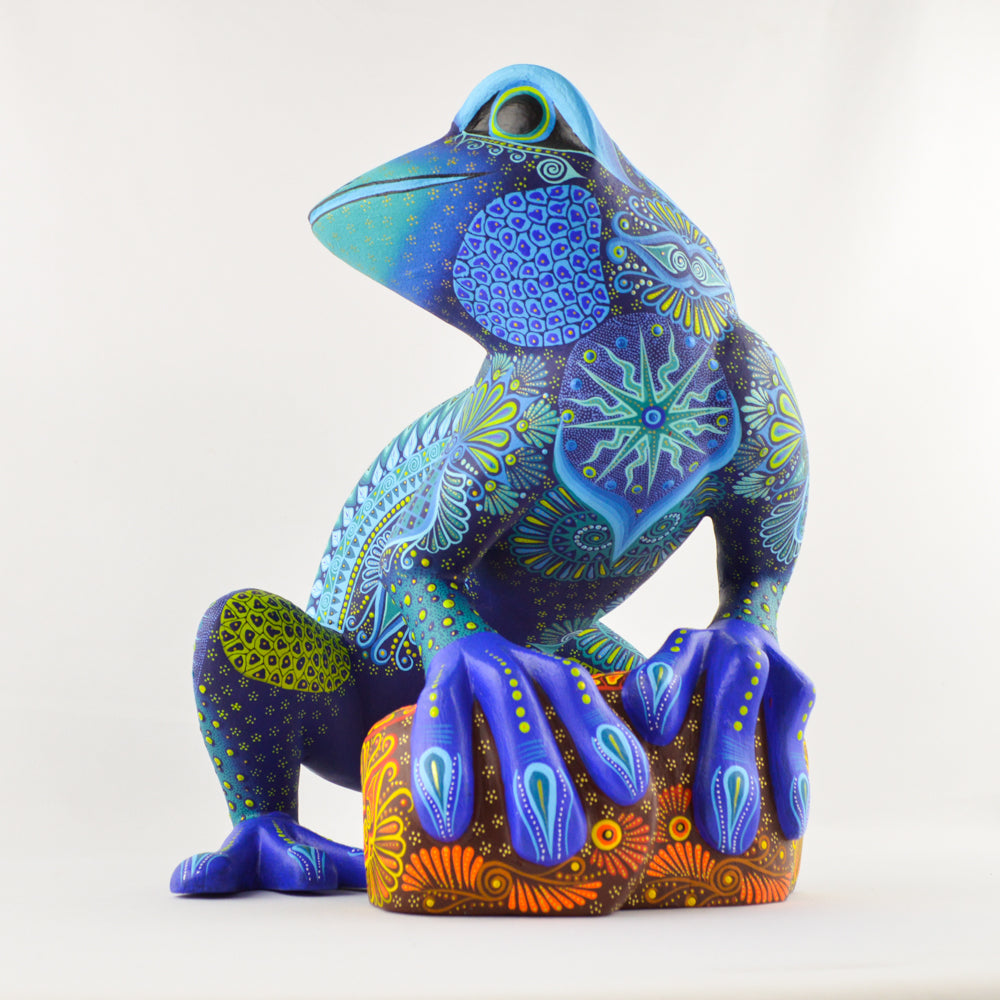 OAXACAN WOOD CARVING オアハカンウッドカービング カエル Alebrije