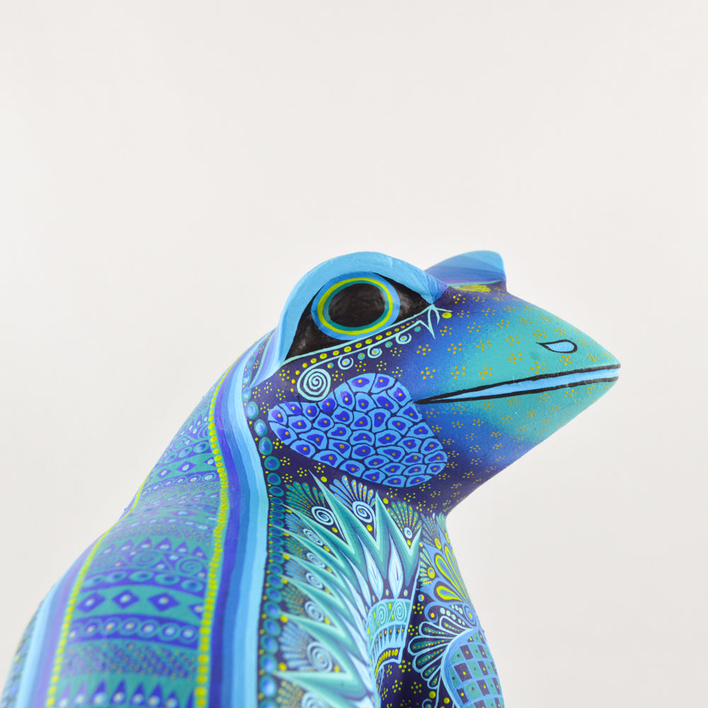 Alebrije Frog Oaxacan Wood Carving - magiamexica.com