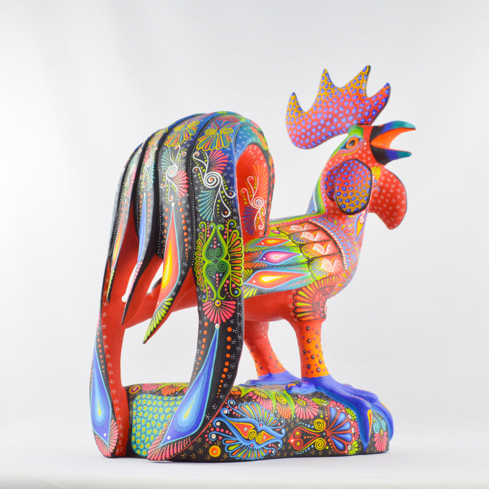 Alebrije Rooster Oaxacan Wood Carving - magiamexica.com