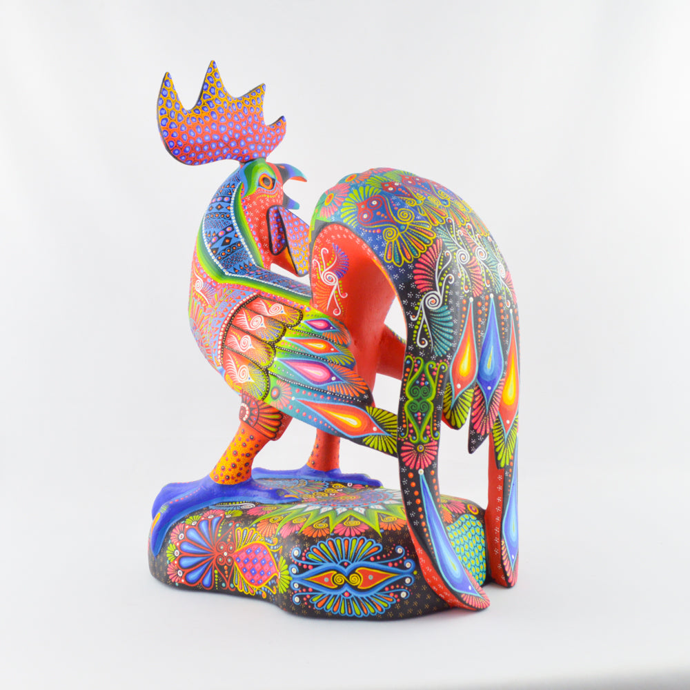 Alebrije Rooster Oaxacan Wood Carving - magiamexica.com