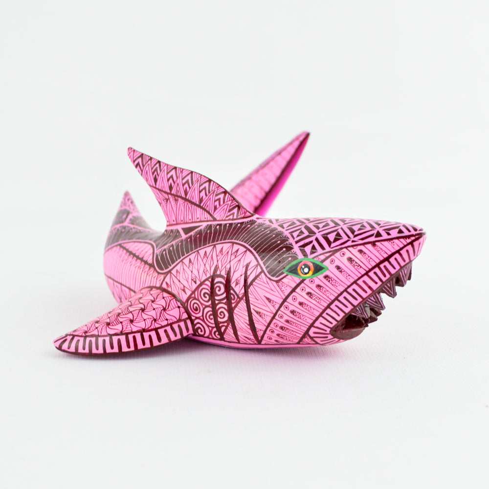 Alebrije Shark Oaxacan Wood Carving - magiamexica.com