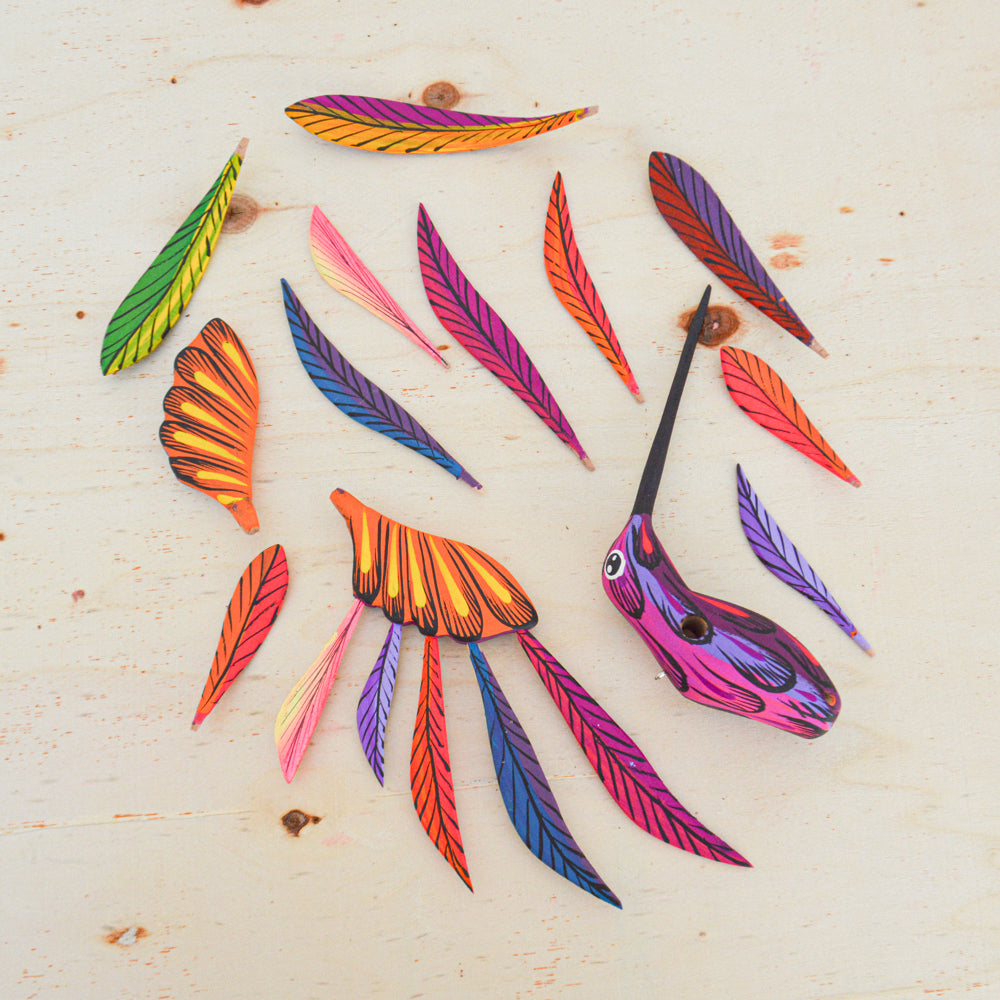 Alebrije Hummingbird Oaxacan Wood Carving - magiamexica.com
