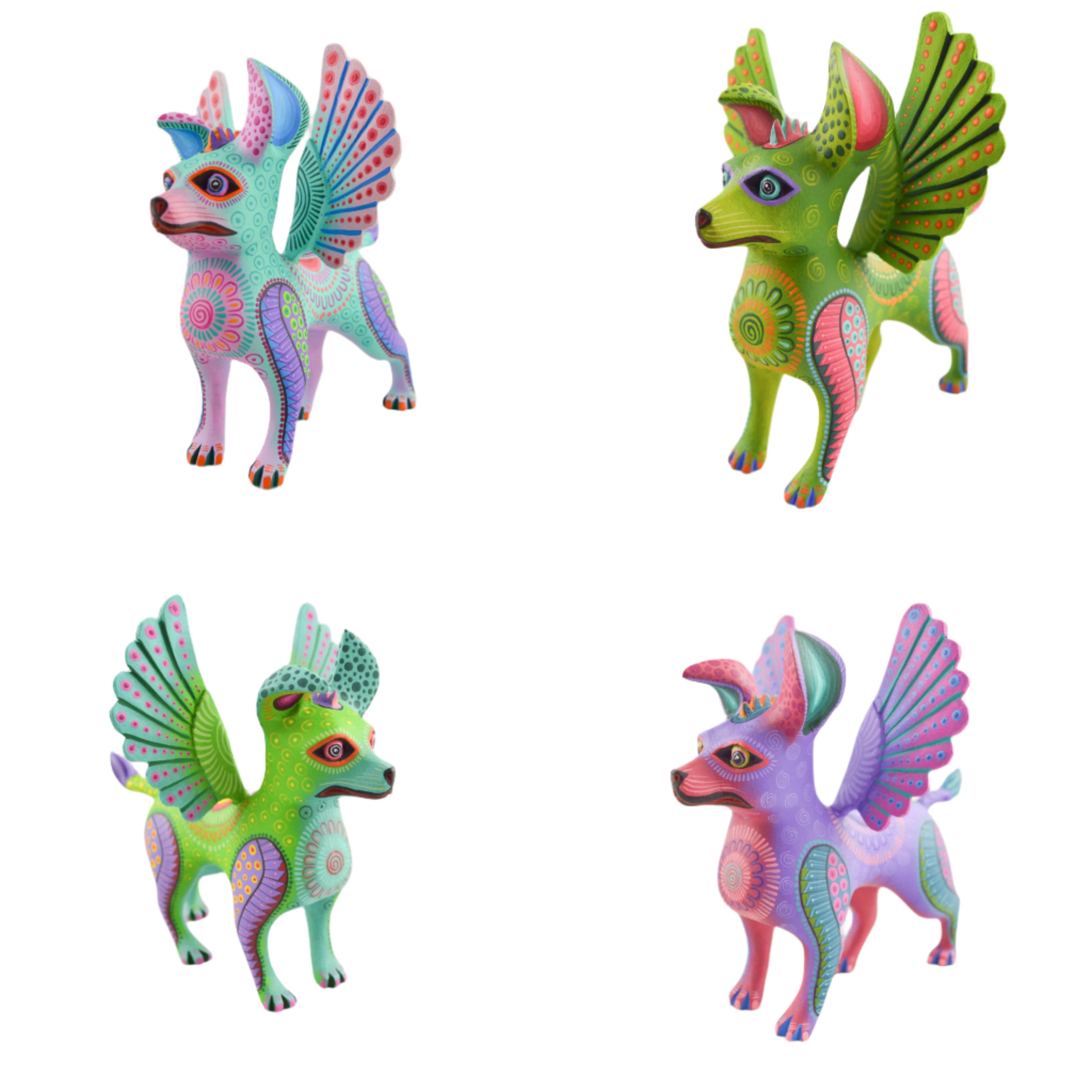 Dante Día de Muertos Alebrije - Signed Oaxacan Wood Carving Figurine | Magia Mexica.