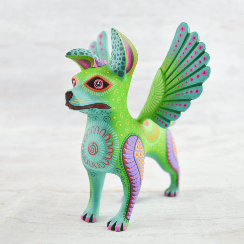 Dante Día de Muertos Alebrije - Signed Oaxacan Wood Carving Figurine | Magia Mexica.