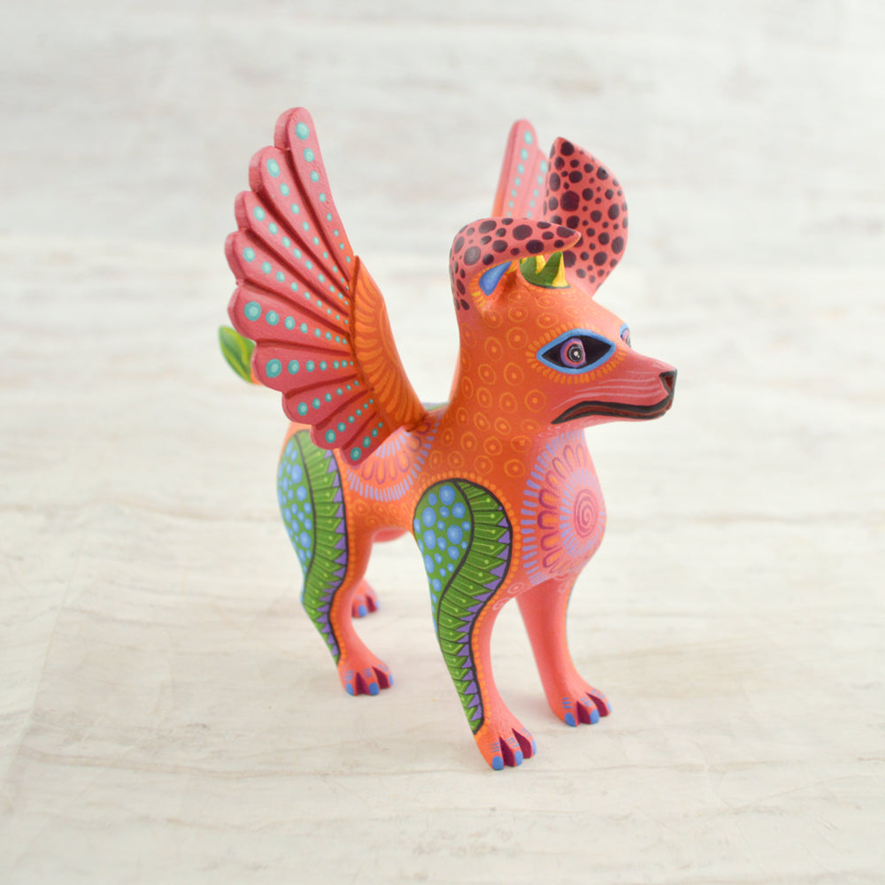 Dante Día de Muertos Alebrije - Signed Oaxacan Wood Carving Figurine | Magia Mexica.