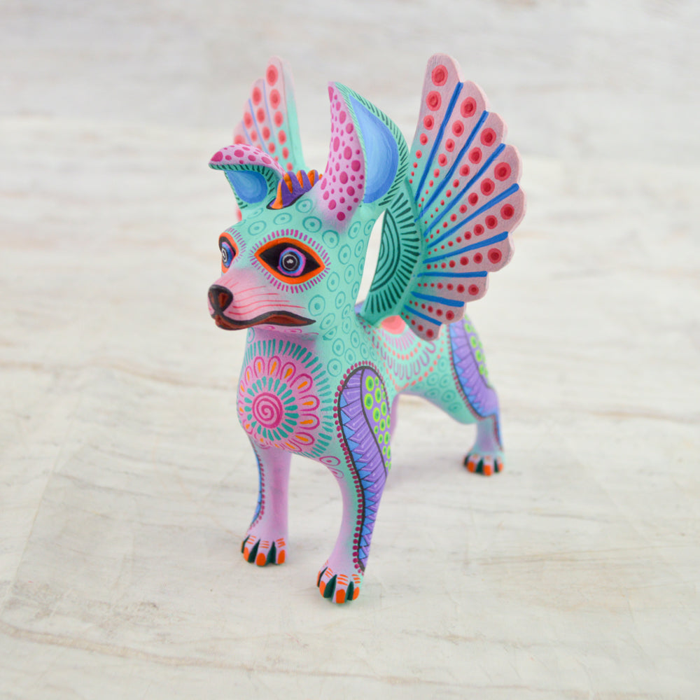 Dante Día de Muertos Alebrije - Signed Oaxacan Wood Carving Figurine | Magia Mexica.