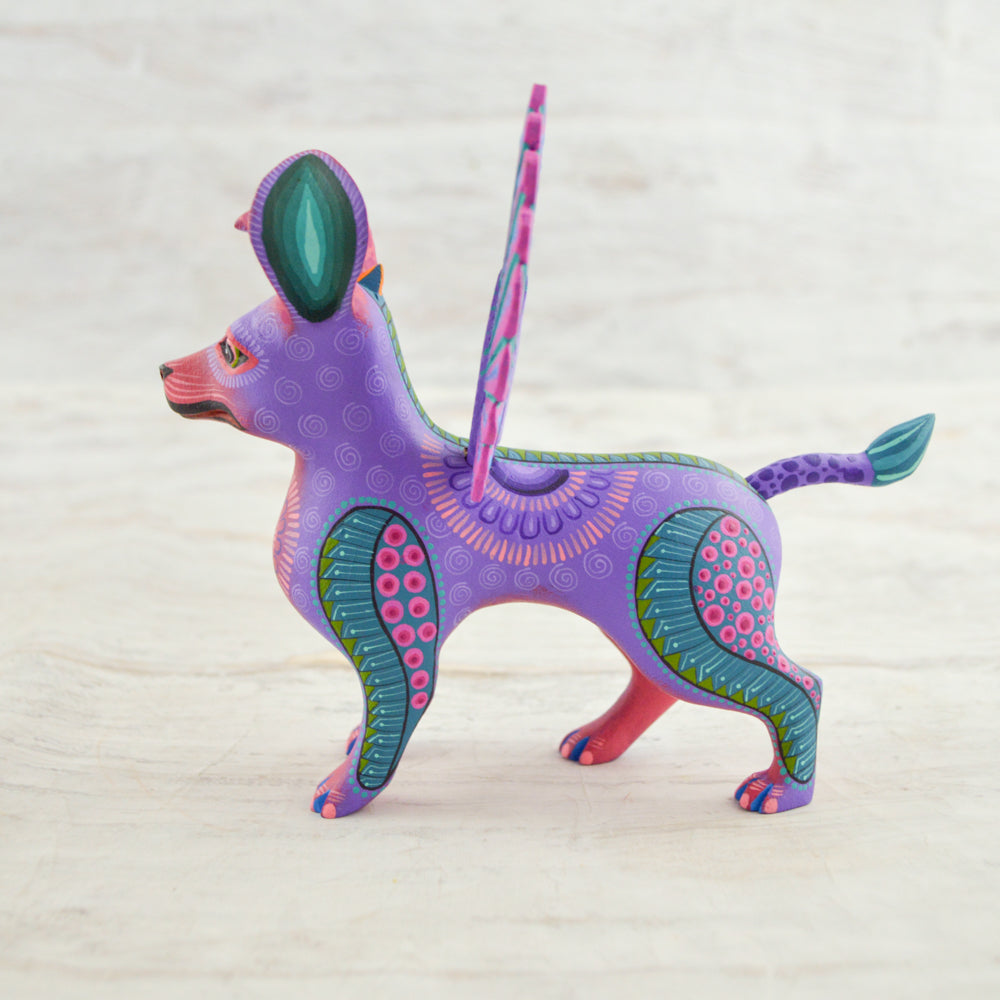Dante Día de Muertos Alebrije - Signed Oaxacan Wood Carving Figurine | Magia Mexica.