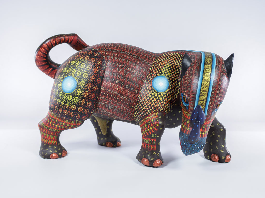 Rhino Alebrije Oaxacan Wood Carving