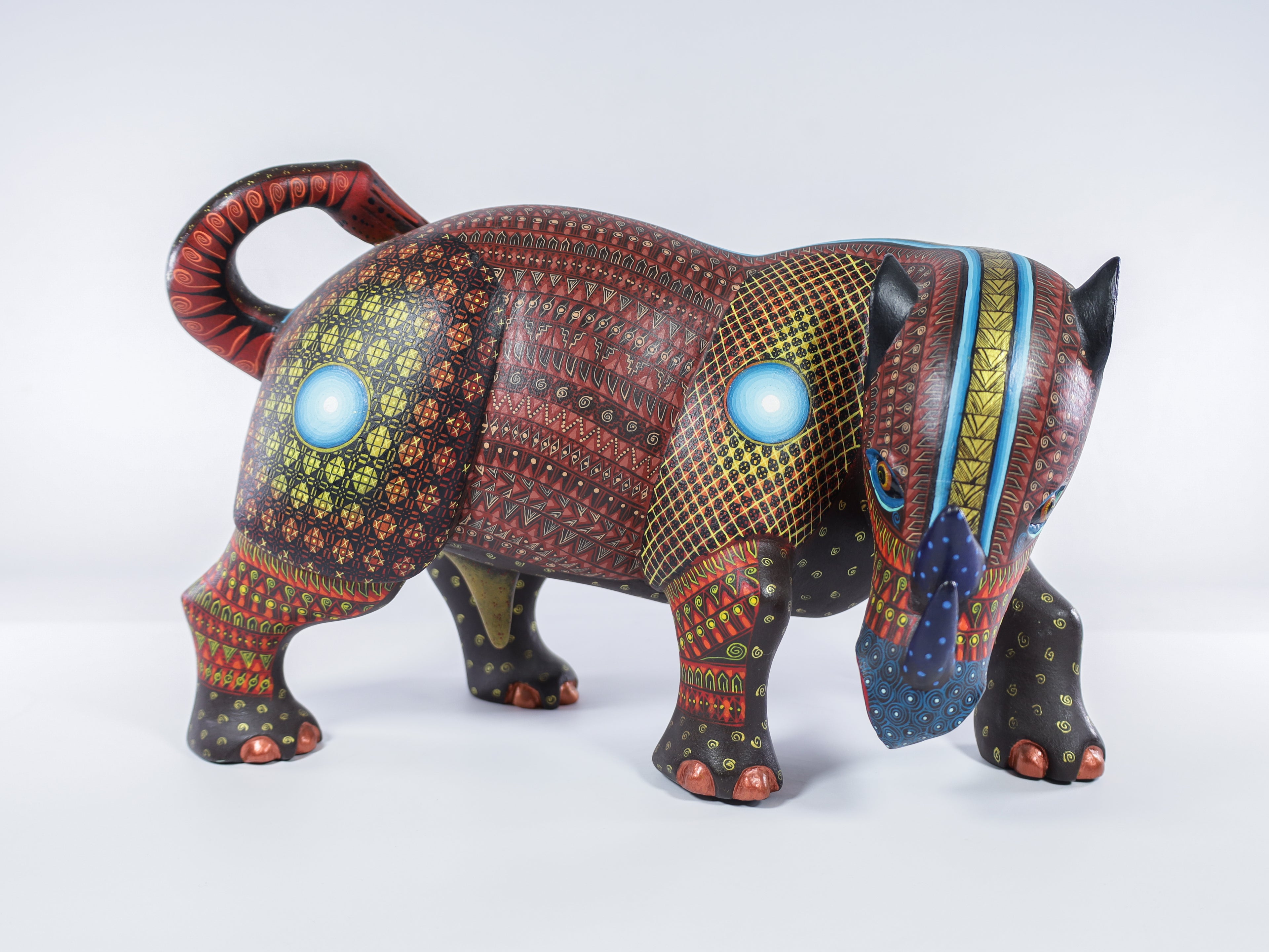 Rhino Alebrije Oaxacan Wood Carving