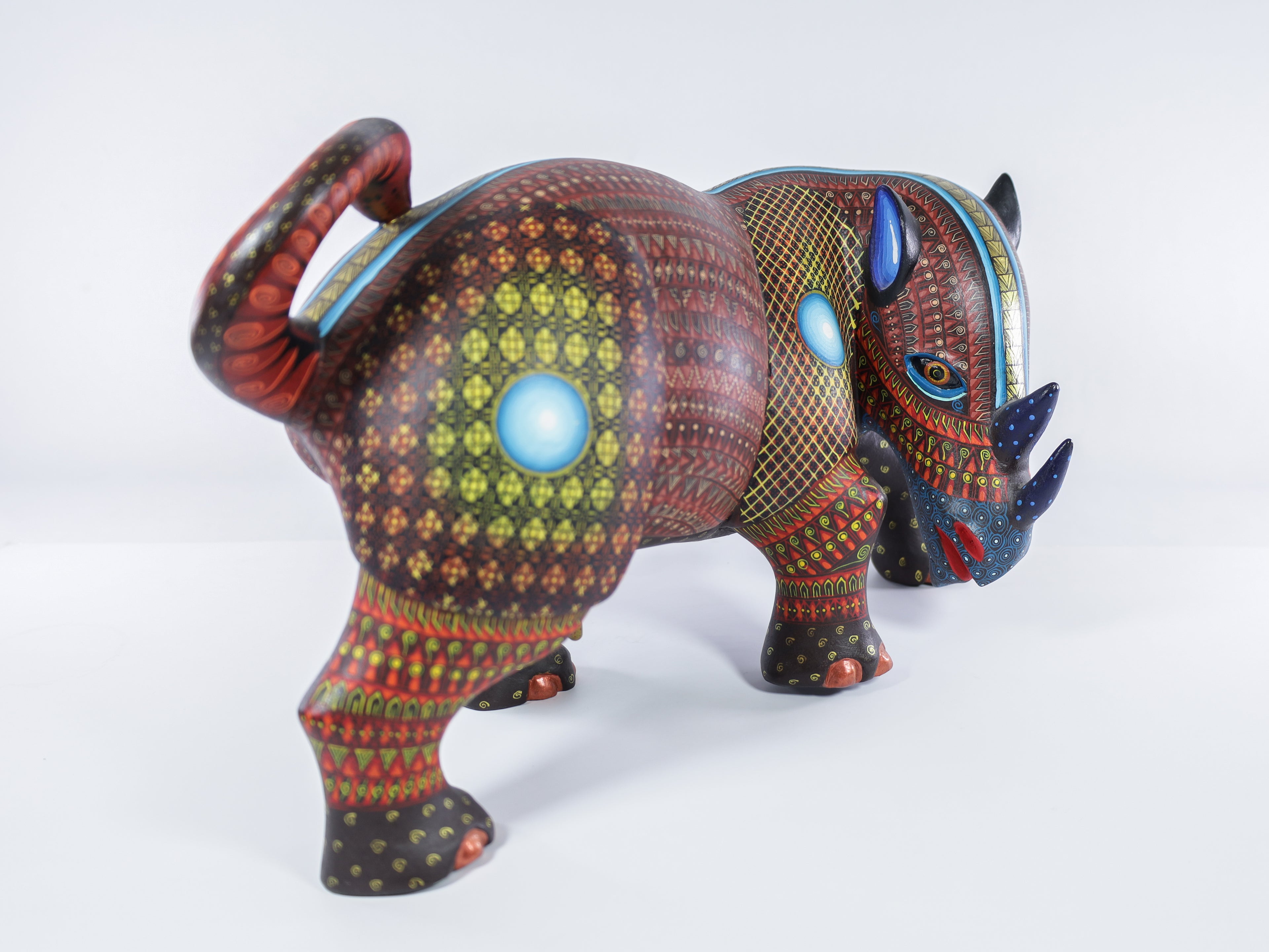 Rhino Alebrije Oaxacan Wood Carving