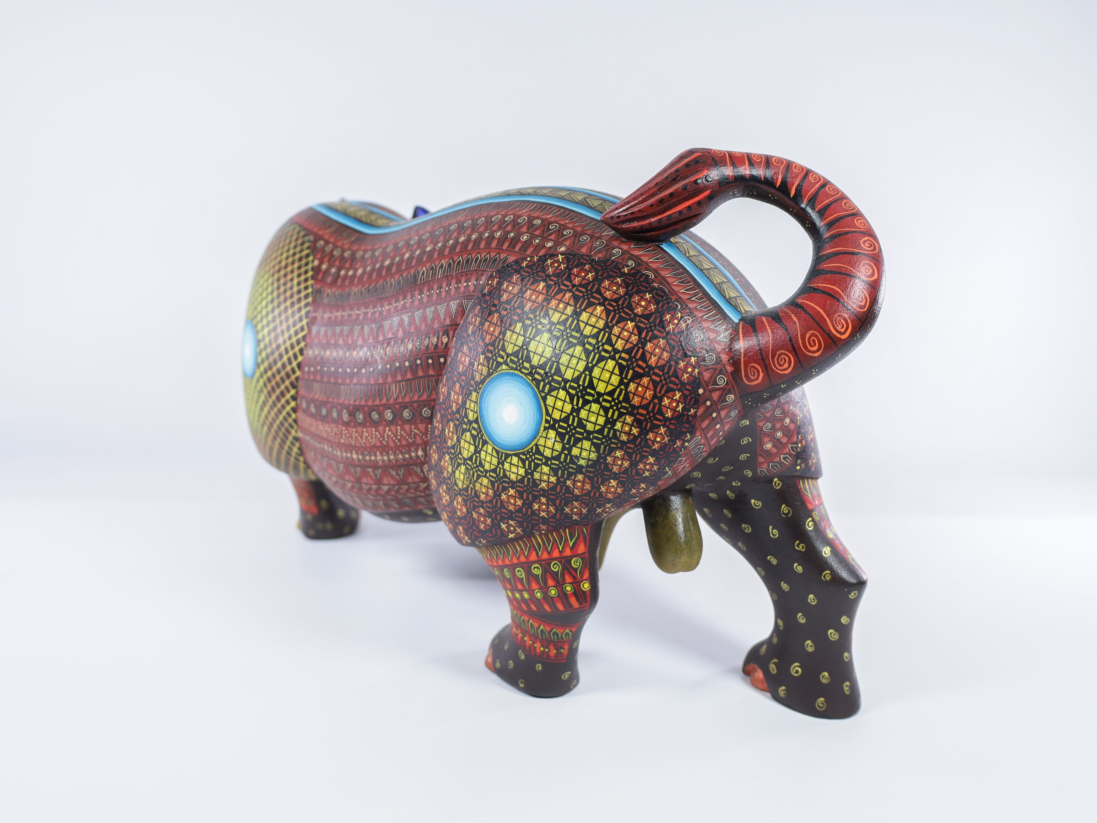 Rhino Alebrije Oaxacan Wood Carving