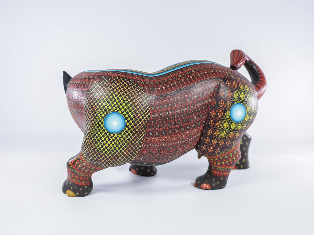 Rhino Alebrije Oaxacan Wood Carving