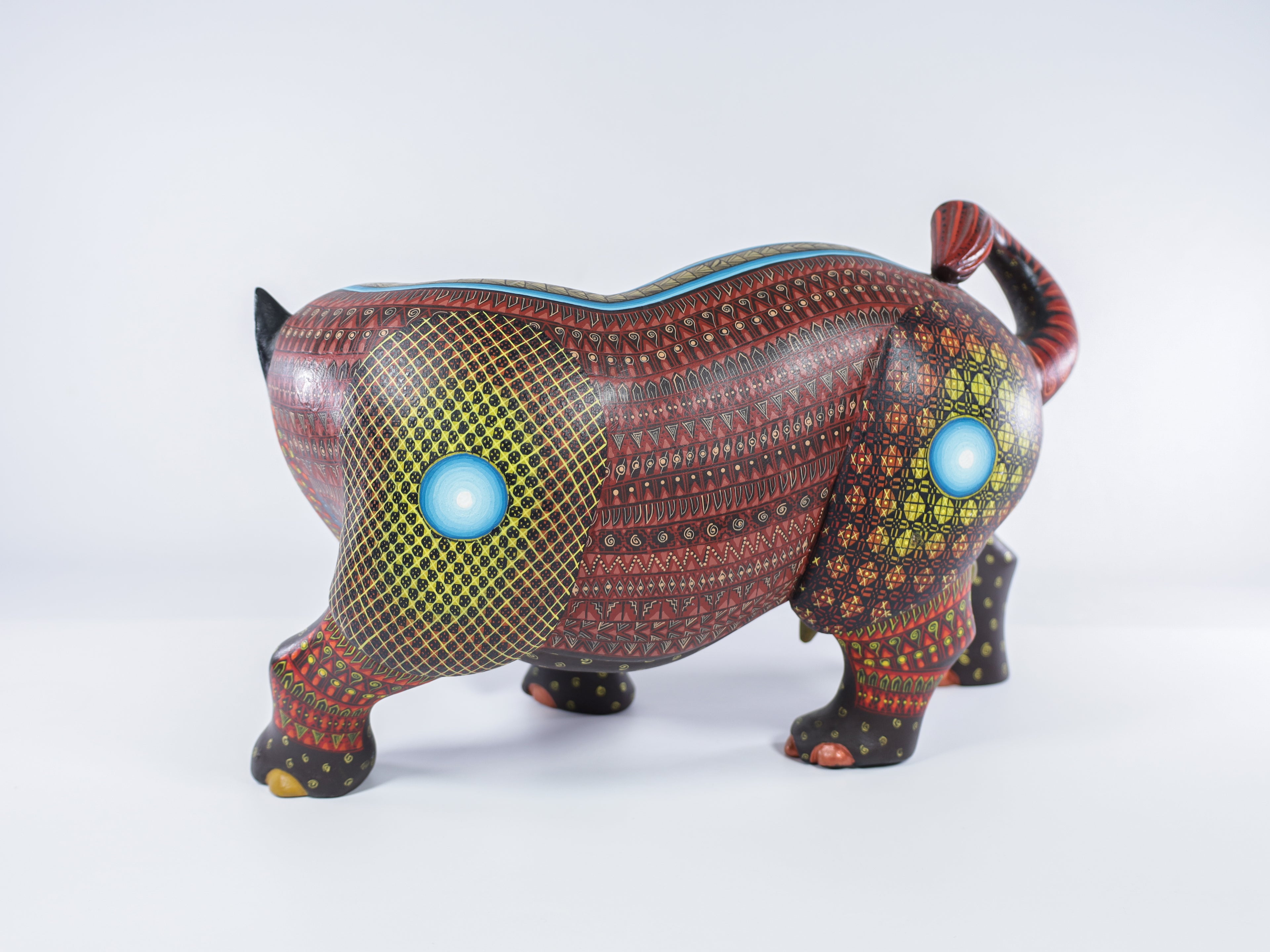 Rhino Alebrije Oaxacan Wood Carving