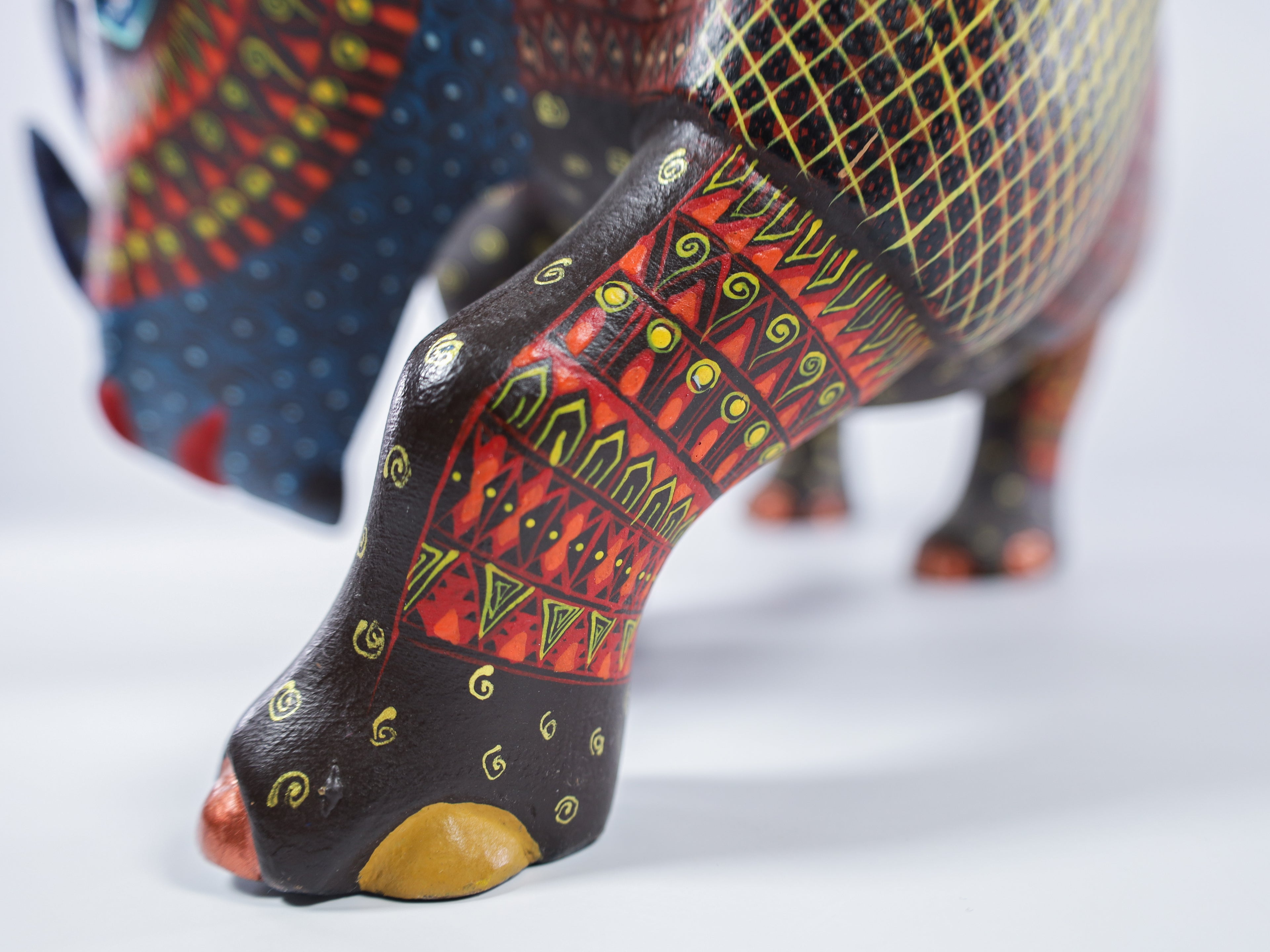 Rhino Alebrije Oaxacan Wood Carving