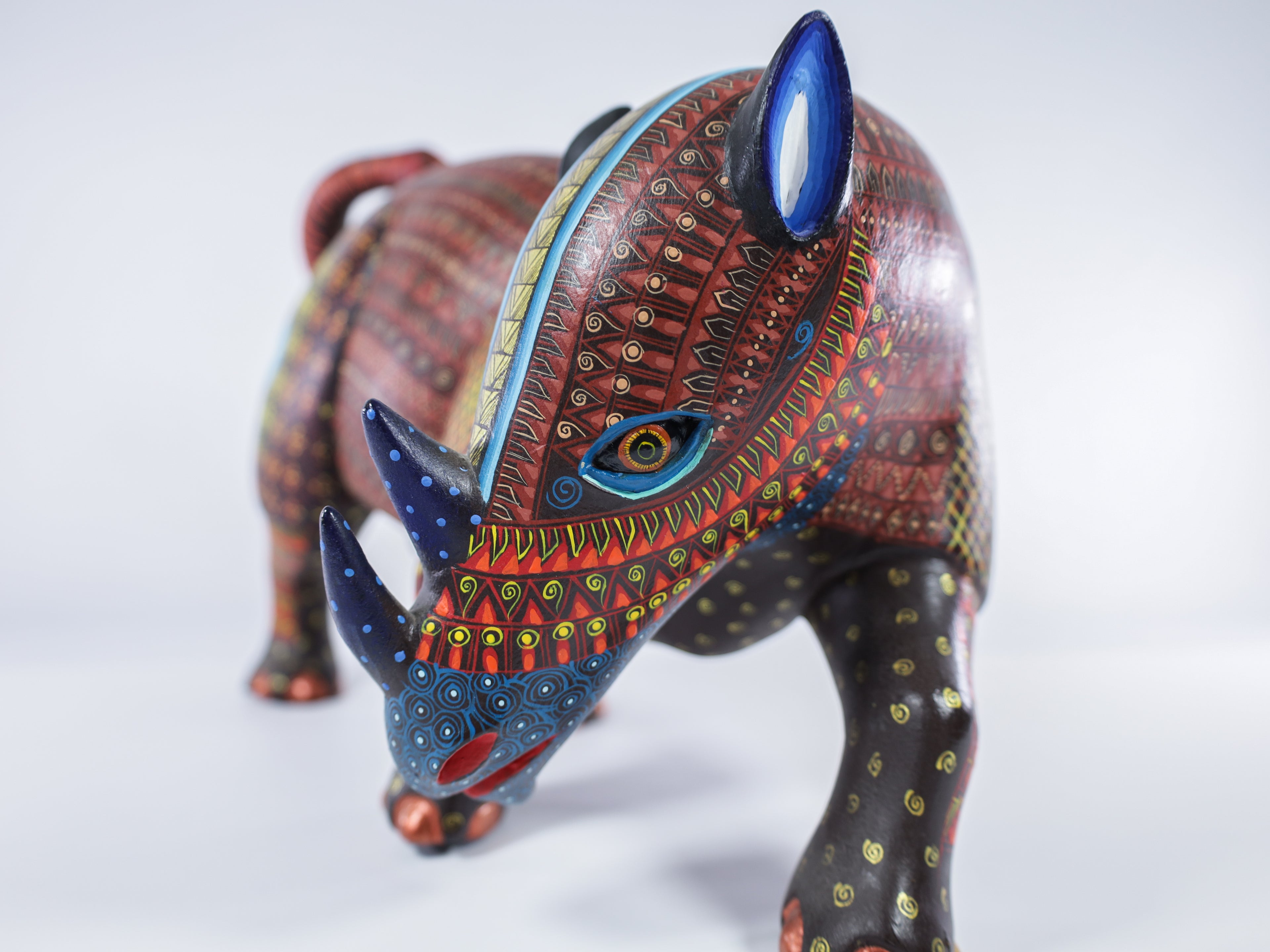 Rhino Alebrije Oaxacan Wood Carving
