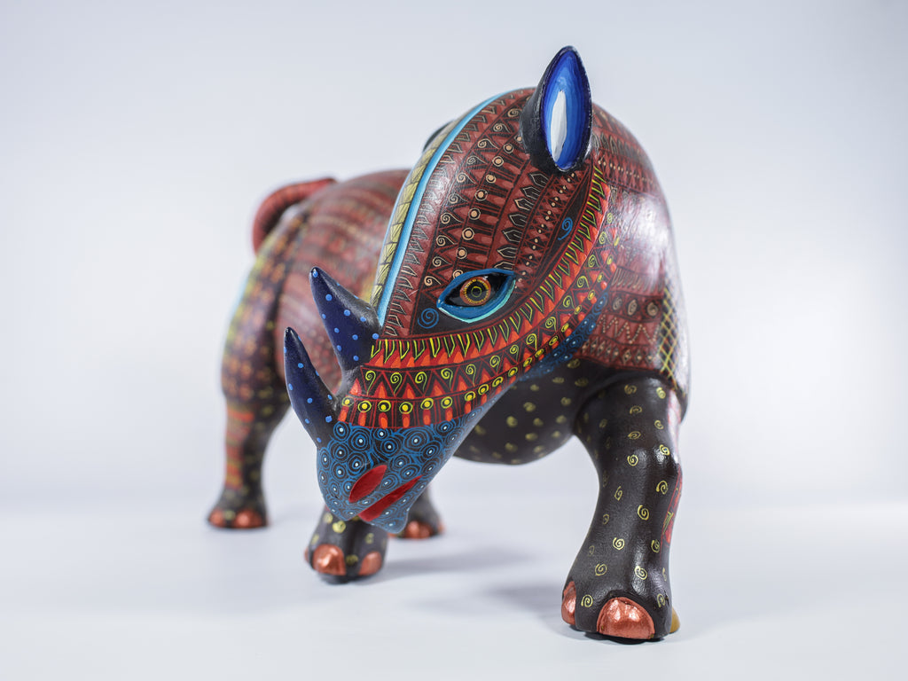 Rhino Alebrije Oaxacan Wood Carving