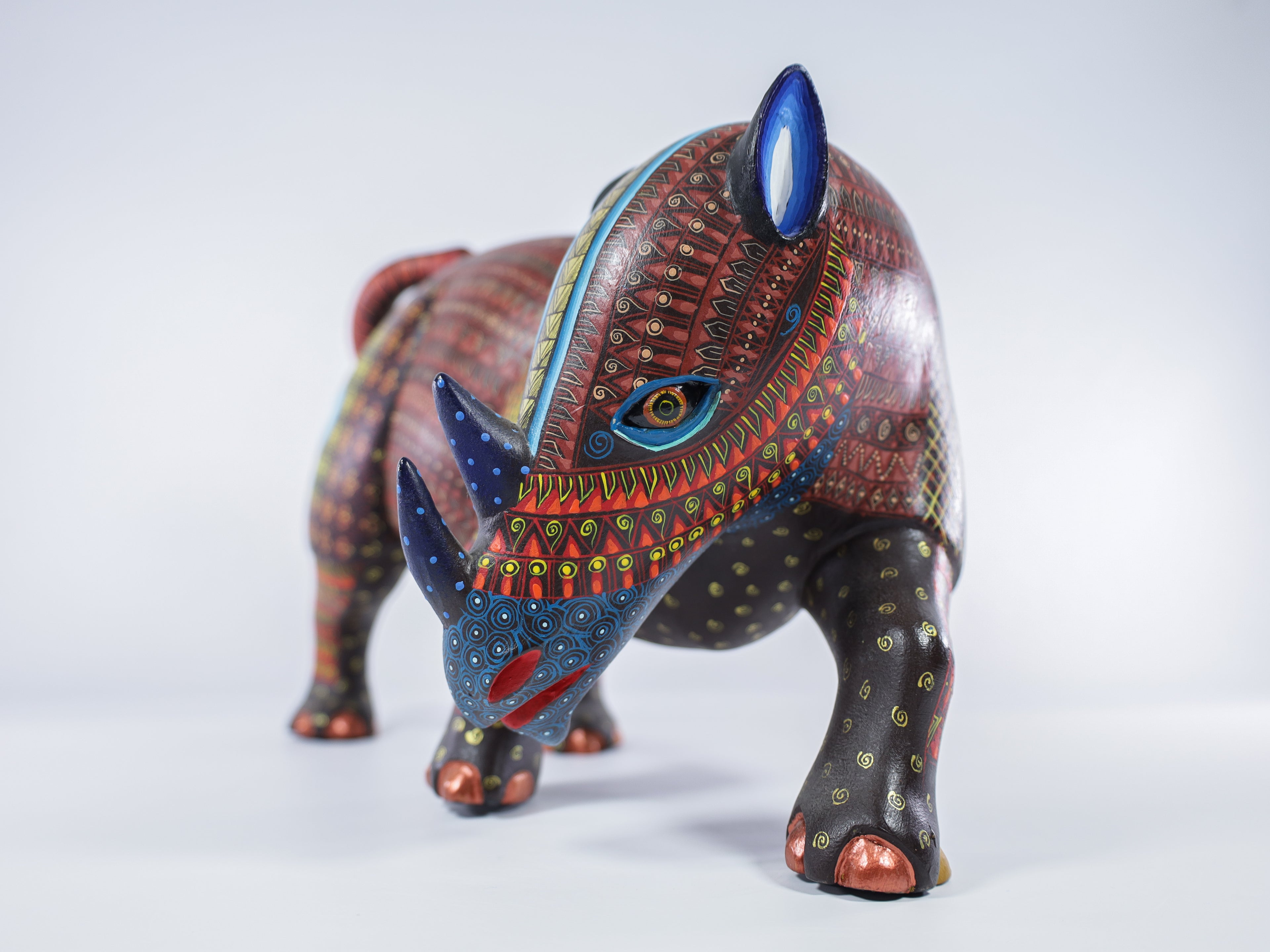 Rhino Alebrije Oaxacan Wood Carving