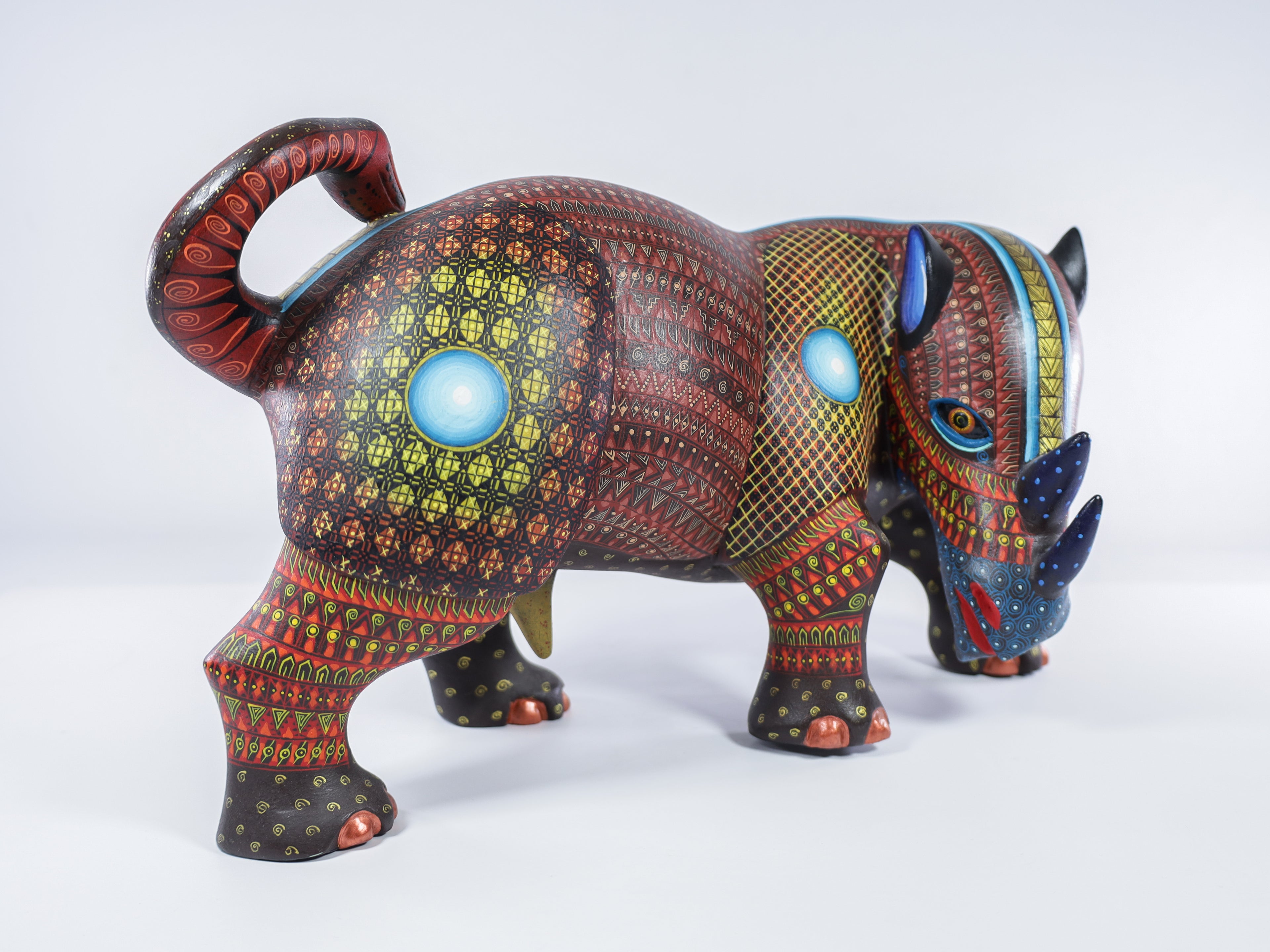 Rhino Alebrije Oaxacan Wood Carving