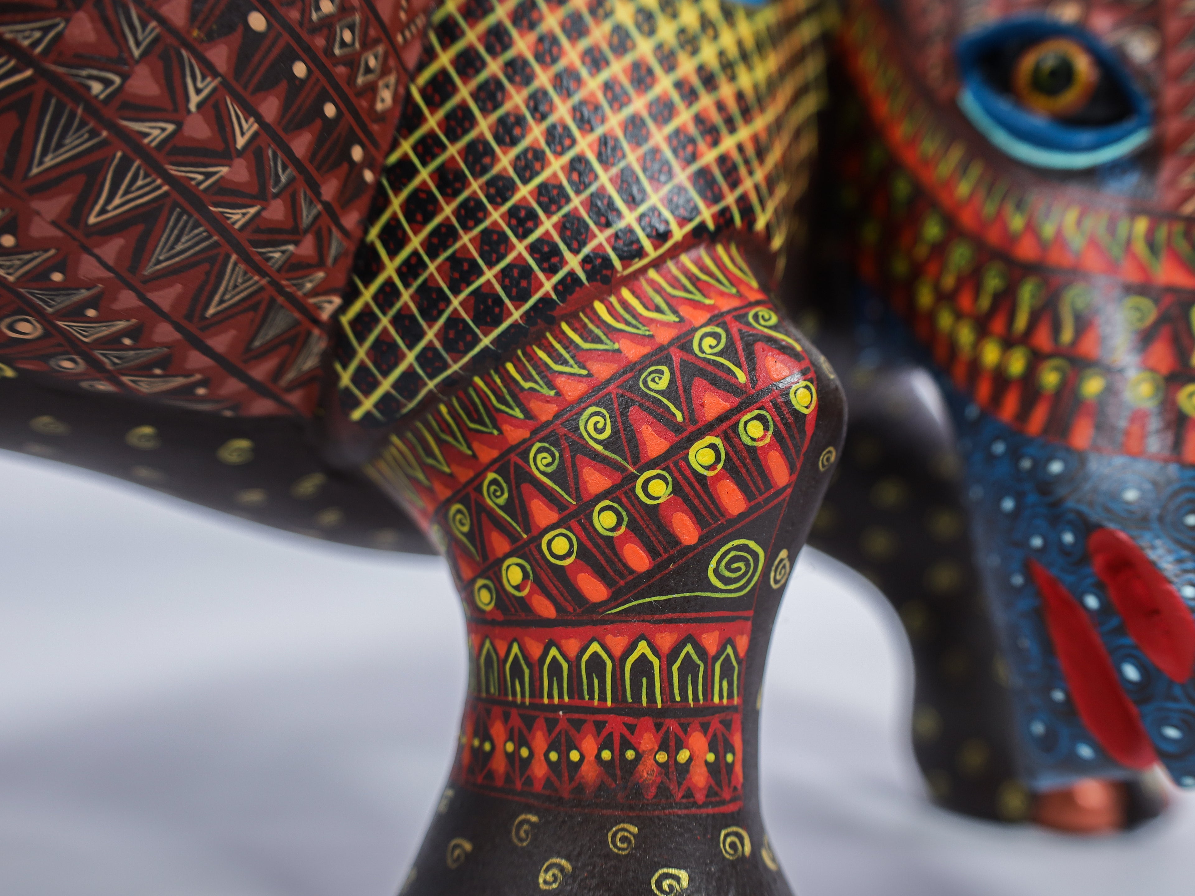 Rhino Alebrije Oaxacan Wood Carving