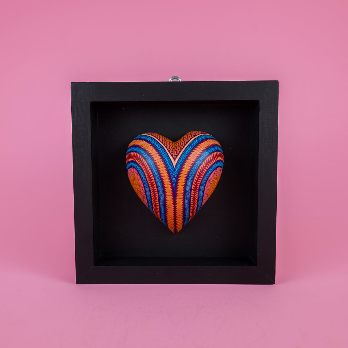 Alebrije Heart | Oaxacan Hand-Painted Copal Wood Carving | Magia Mexica