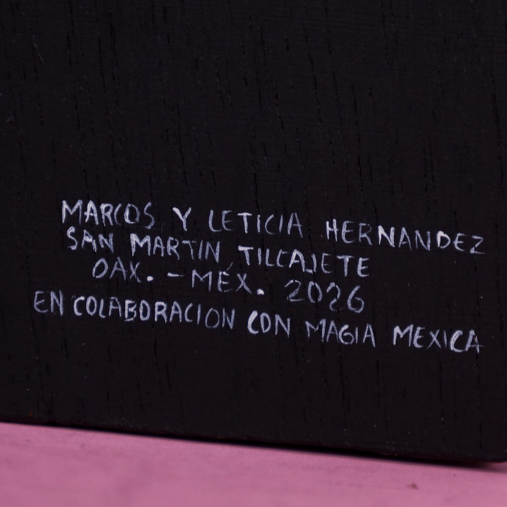 Alebrije Heart | Oaxacan Hand-Painted Copal Wood Carving | Magia Mexica
