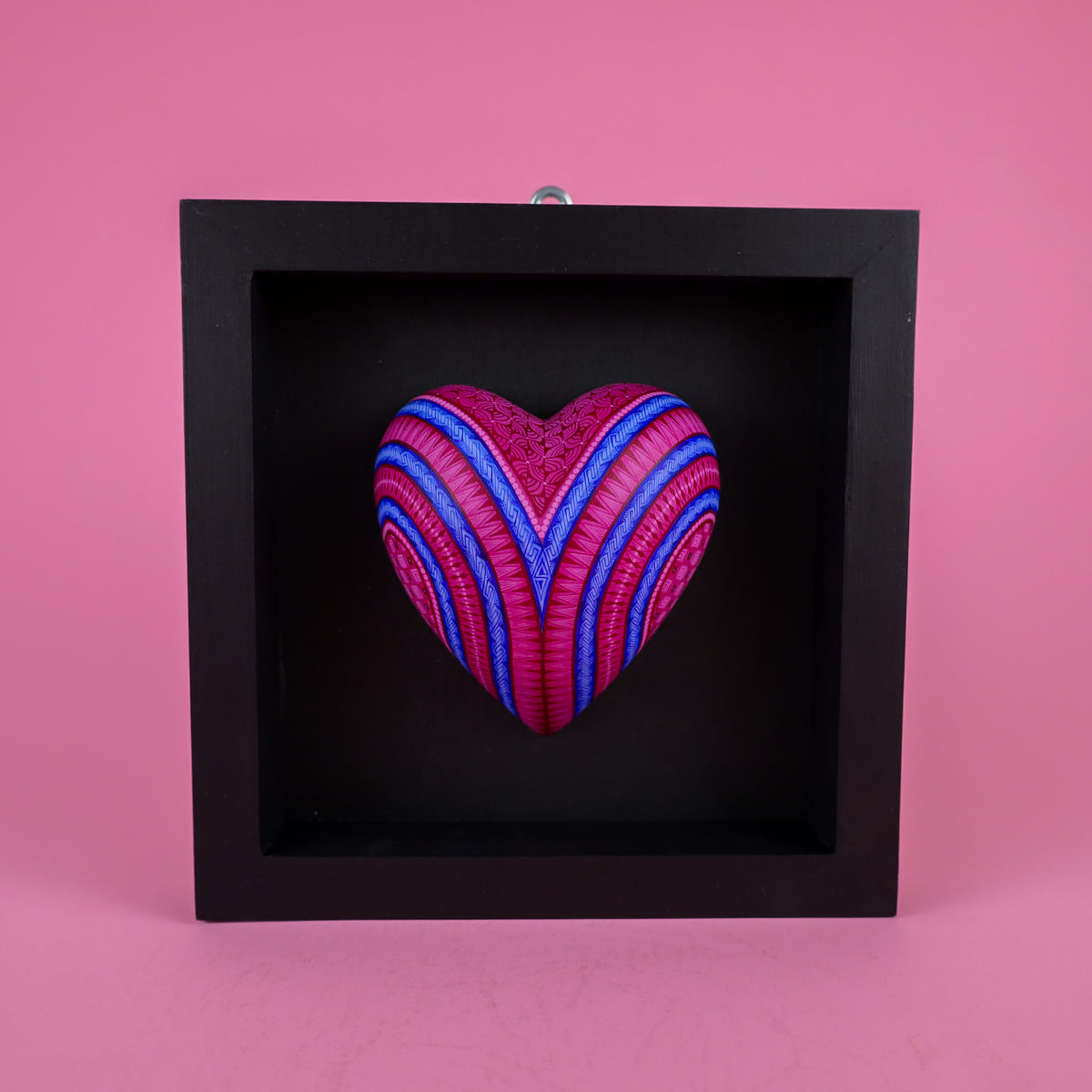 Alebrije Heart | Oaxacan Hand-Painted Copal Wood Carving | Magia Mexica