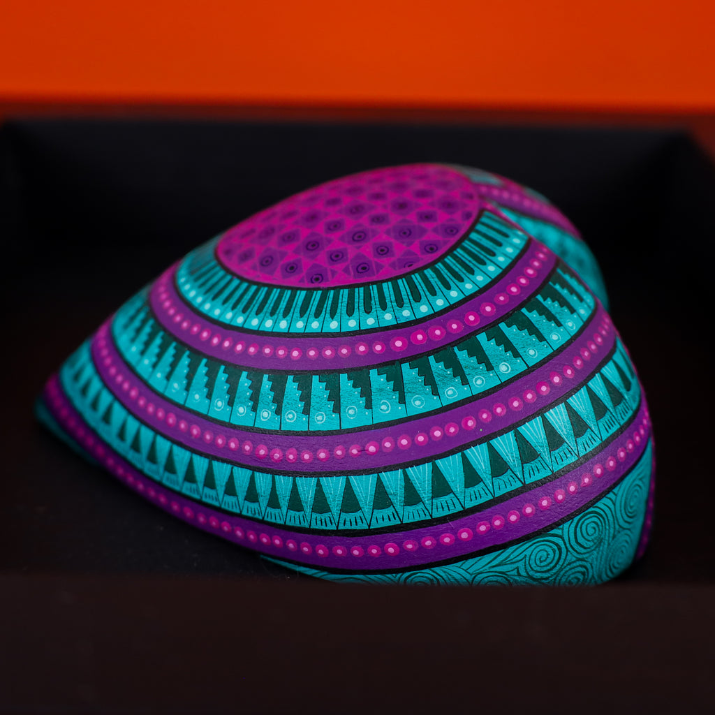 Alebrije Heart | Oaxacan Hand-Painted Copal Wood Carving | Magia Mexica