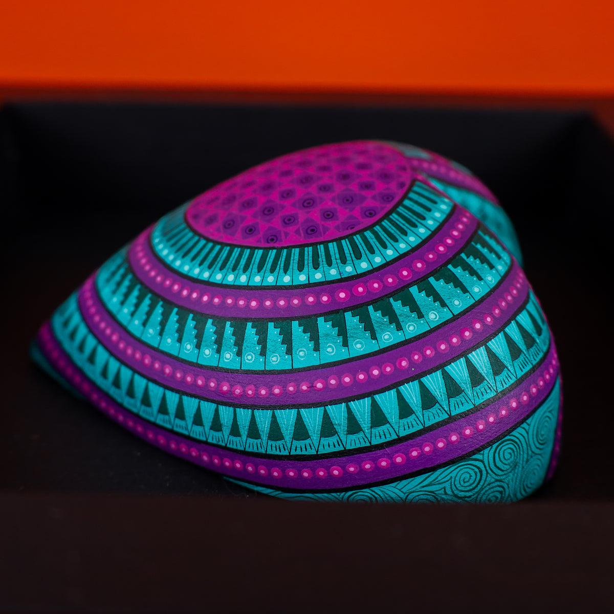 Alebrije Heart | Oaxacan Hand-Painted Copal Wood Carving | Magia Mexica