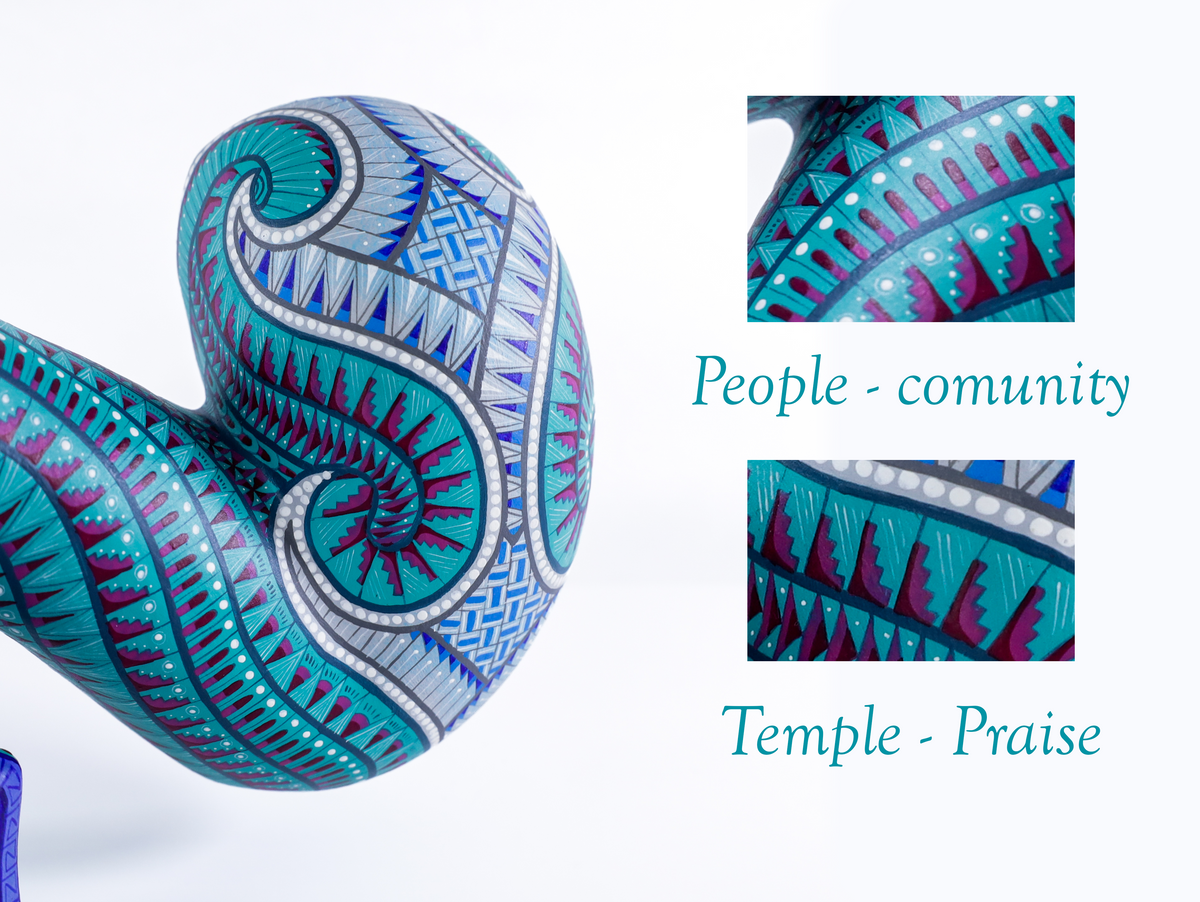 Fox Alebrije | Oaxacan Hand-Painted Copal Wood Carving | Magia Mexica