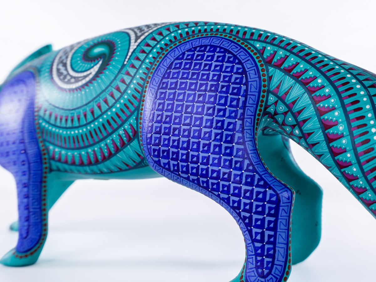 Fox Alebrije | Oaxacan Hand-Painted Copal Wood Carving | Magia Mexica