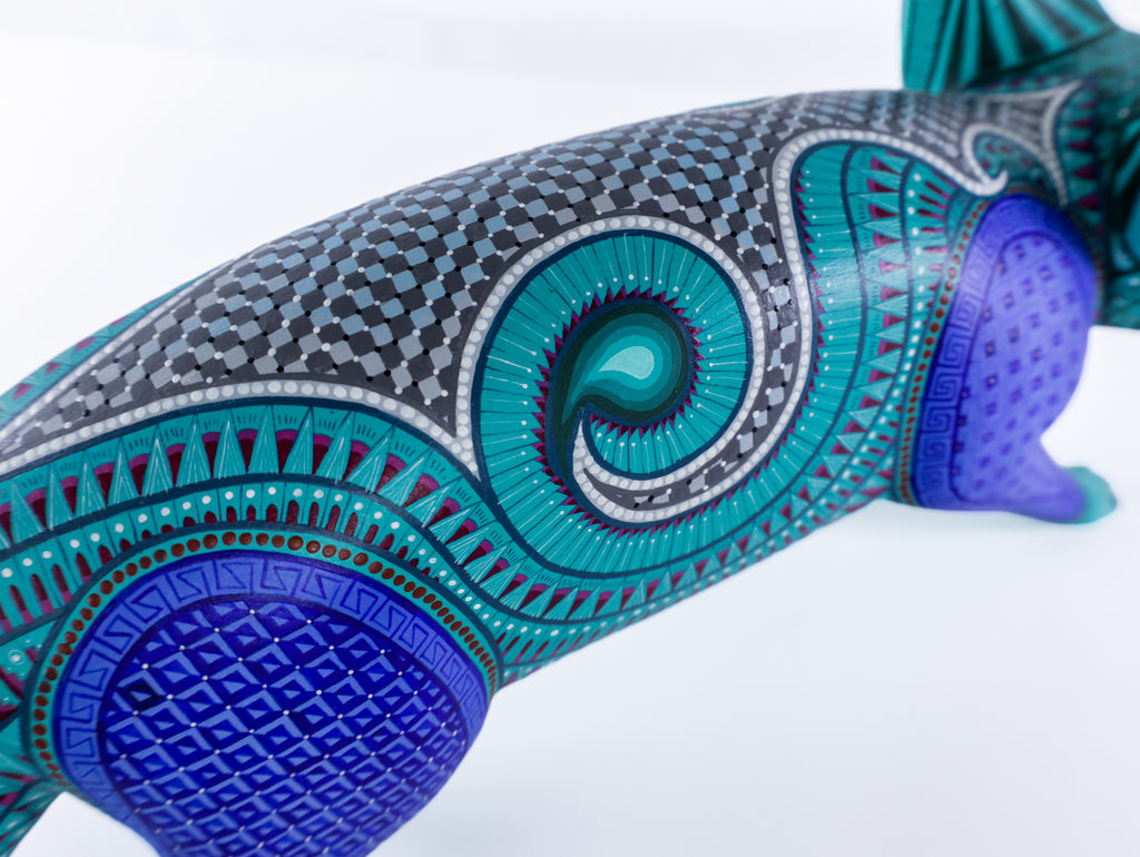 Fox Alebrije | Oaxacan Hand-Painted Copal Wood Carving | Magia Mexica