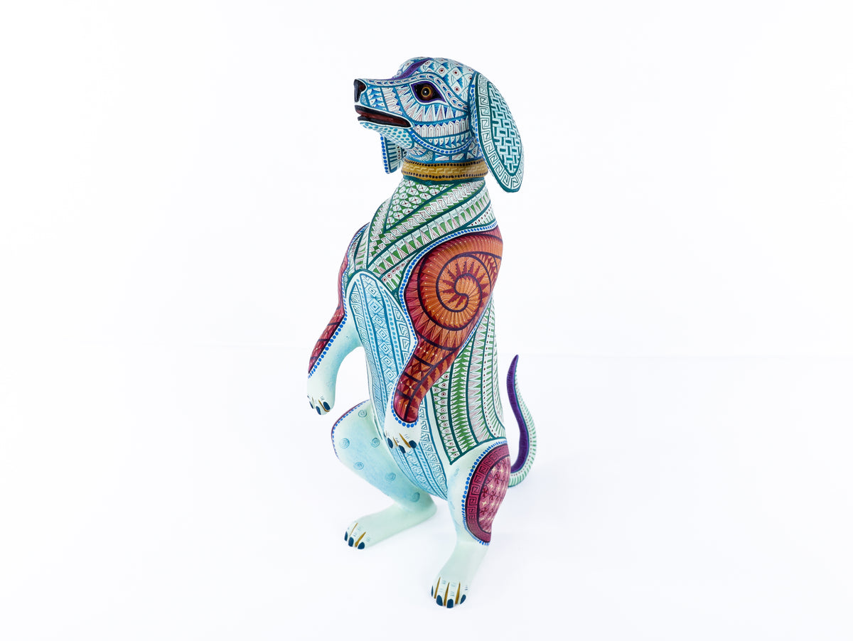 Dachshund Alebrije | Oaxacan Hand-Painted Copal Wood Carving | Magia Mexica