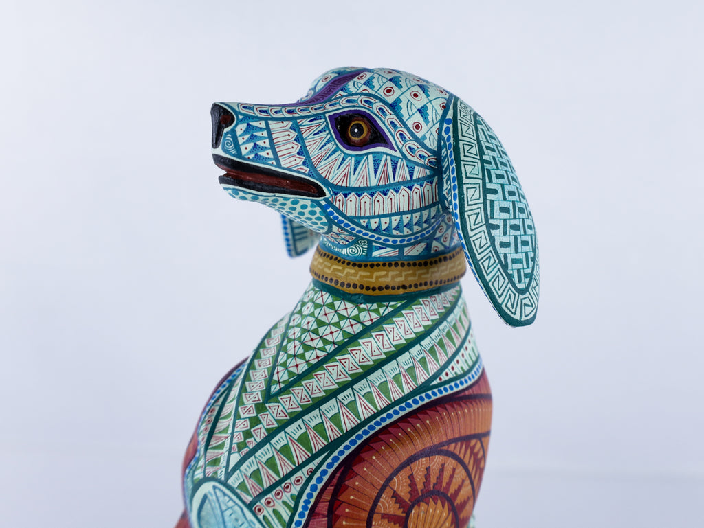 Dachshund Alebrije | Oaxacan Hand-Painted Copal Wood Carving | Magia Mexica