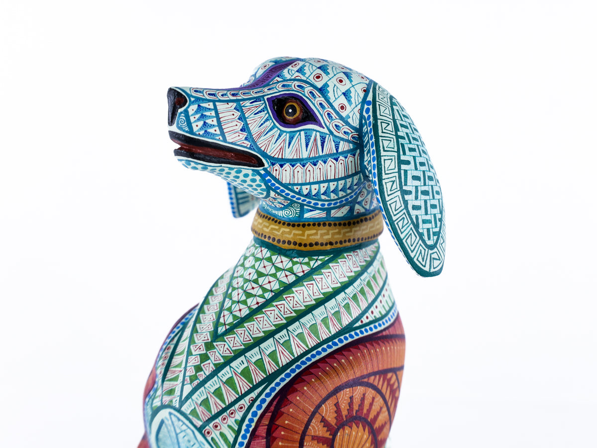Dachshund Alebrije | Oaxacan Hand-Painted Copal Wood Carving | Magia Mexica